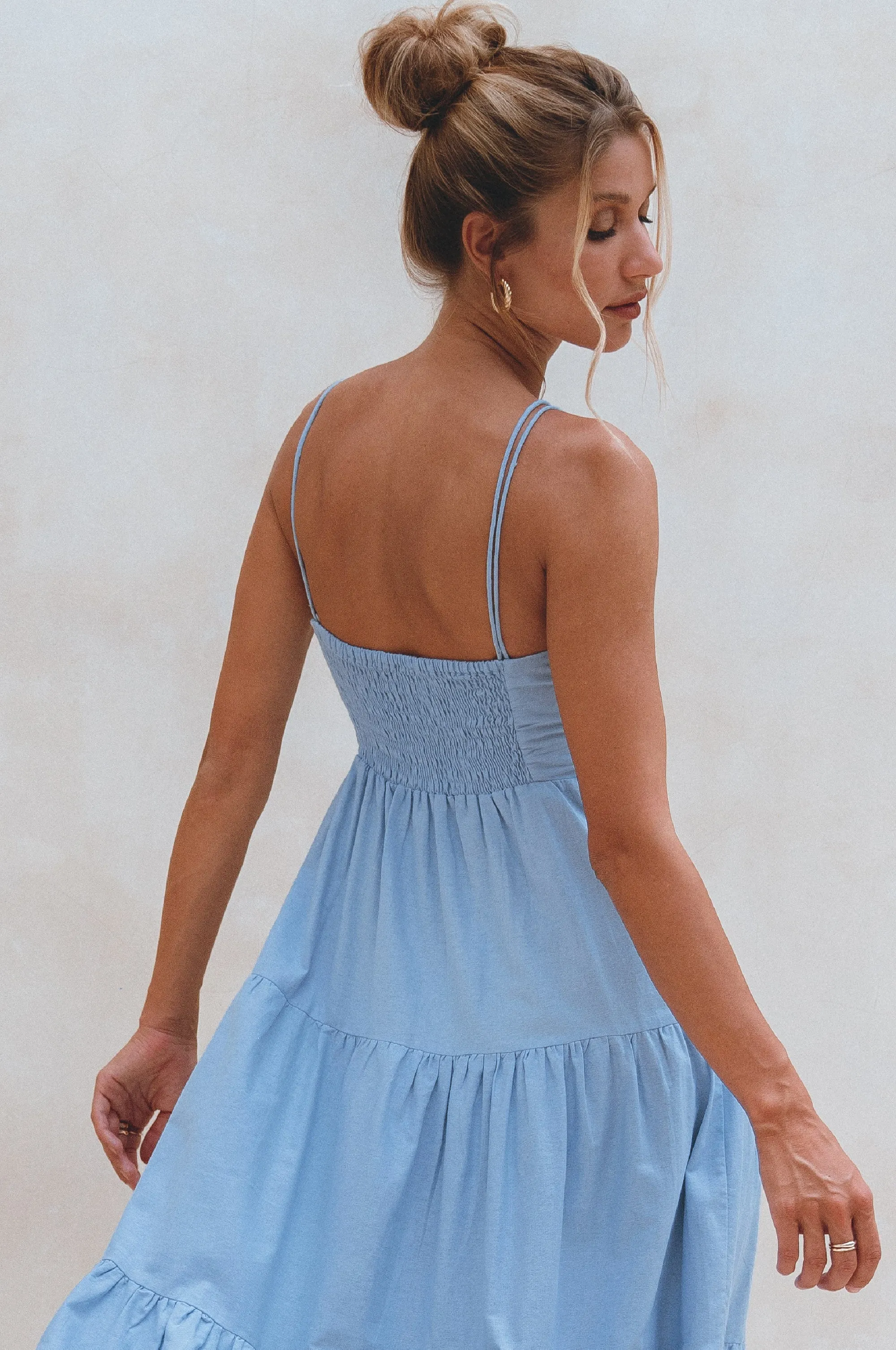 Rafaela Linen Midi Dress – Breathable Organic Elegance