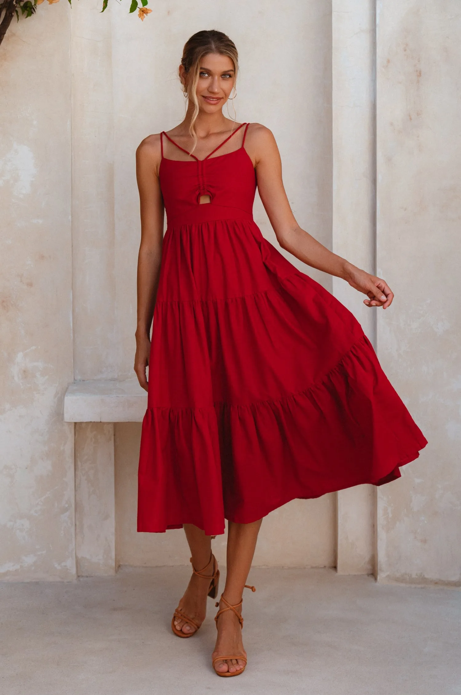 Rafaela Linen Midi Dress – Breathable Organic Elegance