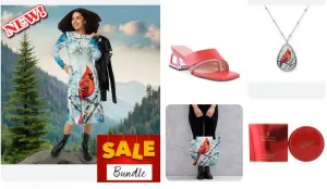 Red Bird Dress Design Mix & Match Bundle