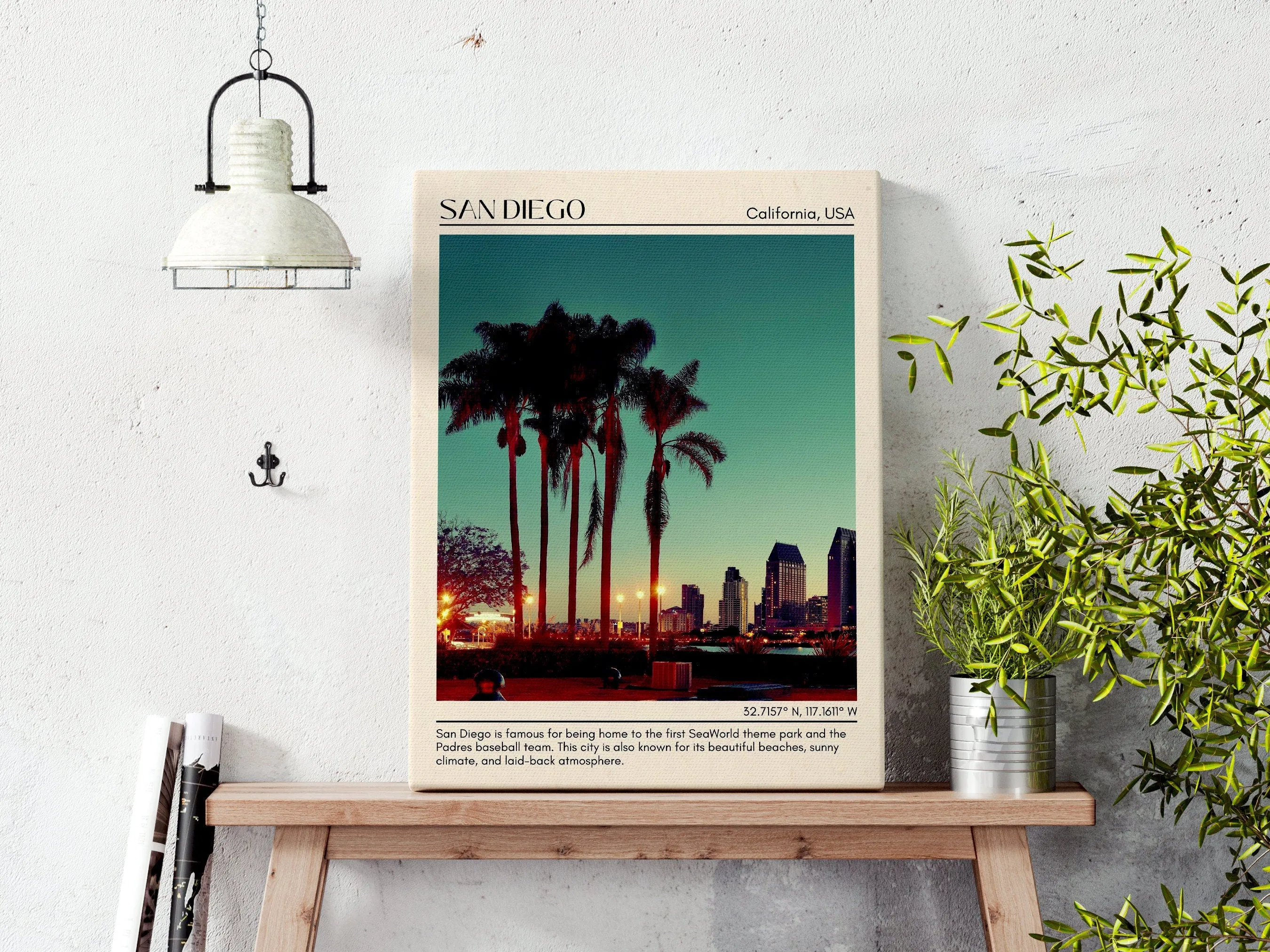 San Diego Minimal Wall Art, California, USA