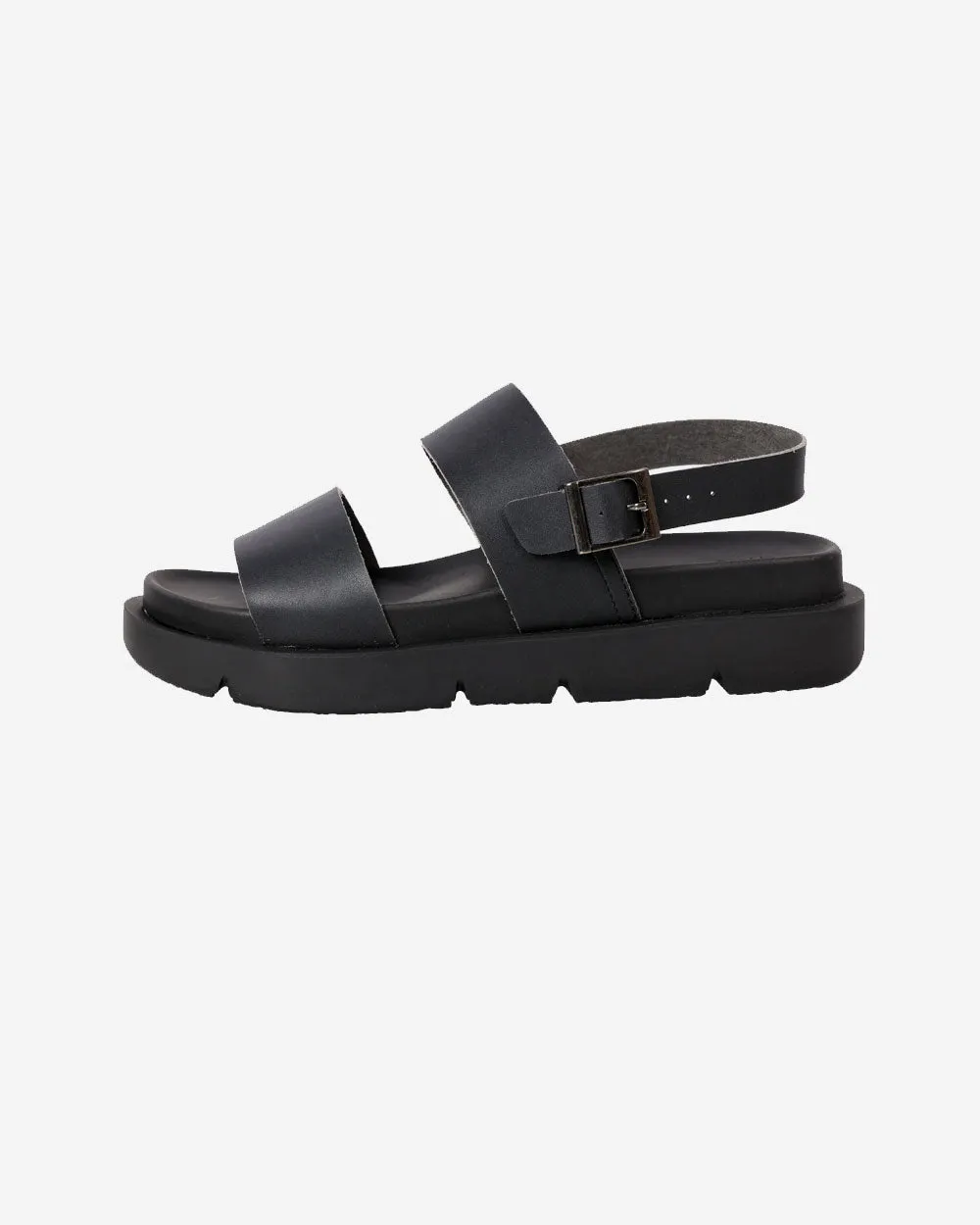 Santorini Sandals Leather - Black