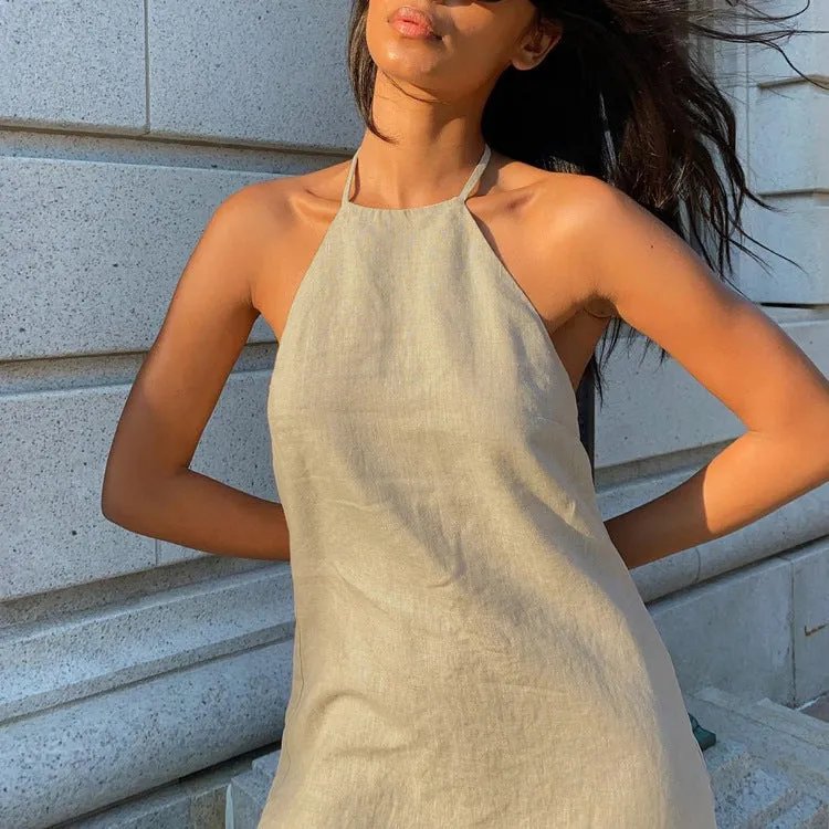 Sara - Halter Mini Dress