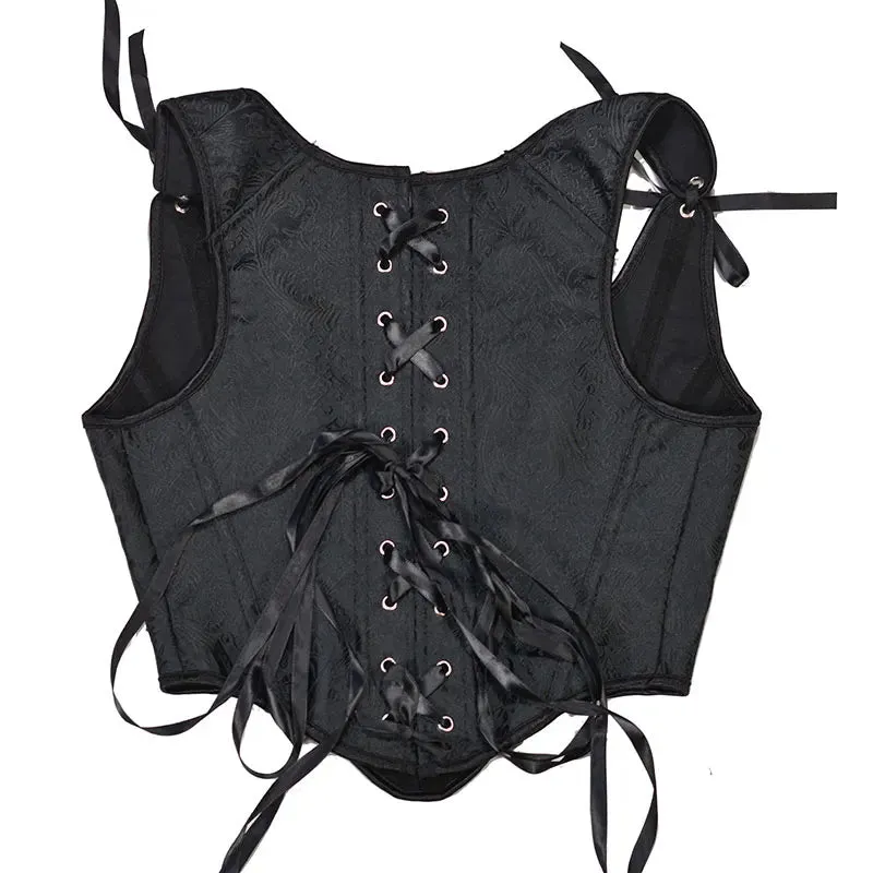 Satin Bow Tie Corset Top for Women Cropped Bustiers Female High Street Belt Slim Ladies Party Club Shapewear