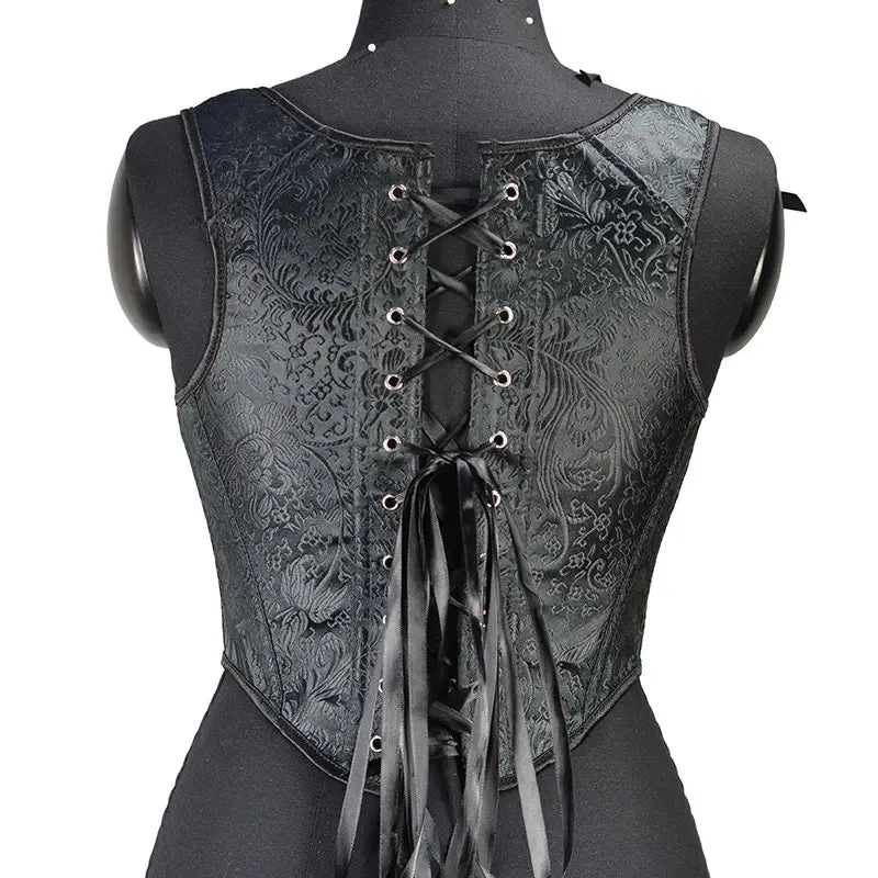 Satin Bow Tie Corset Top for Women Cropped Bustiers Female High Street Belt Slim Ladies Party Club Shapewear