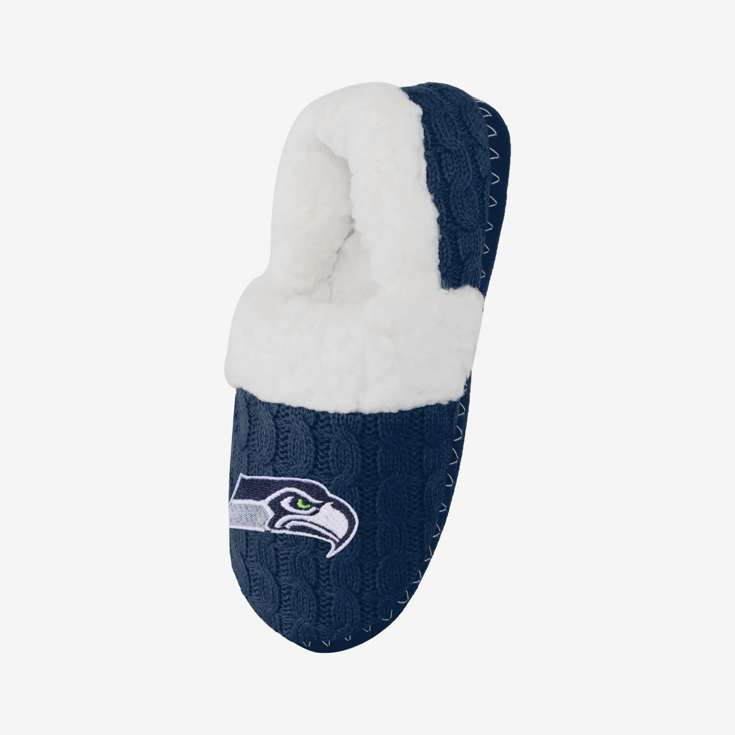 Seattle Seahawks Womens Team Color Moccasin Slipper
