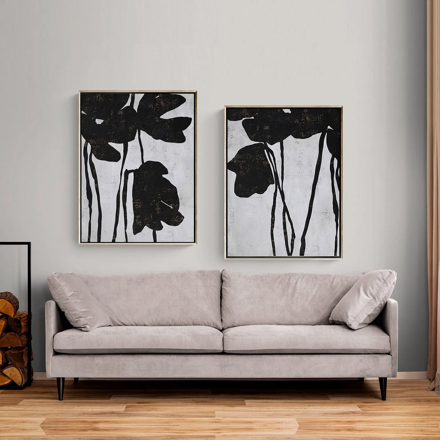 Set of 2 Abstract Flower Painting P45