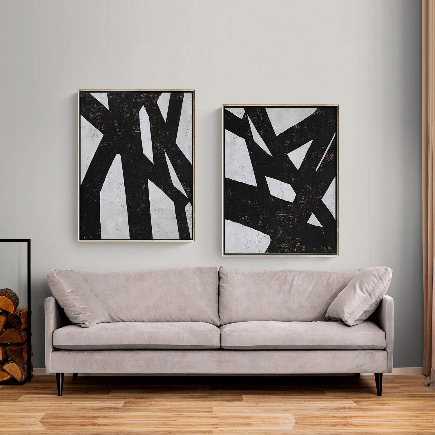 Set of 2 Minimal Geometric Art P24