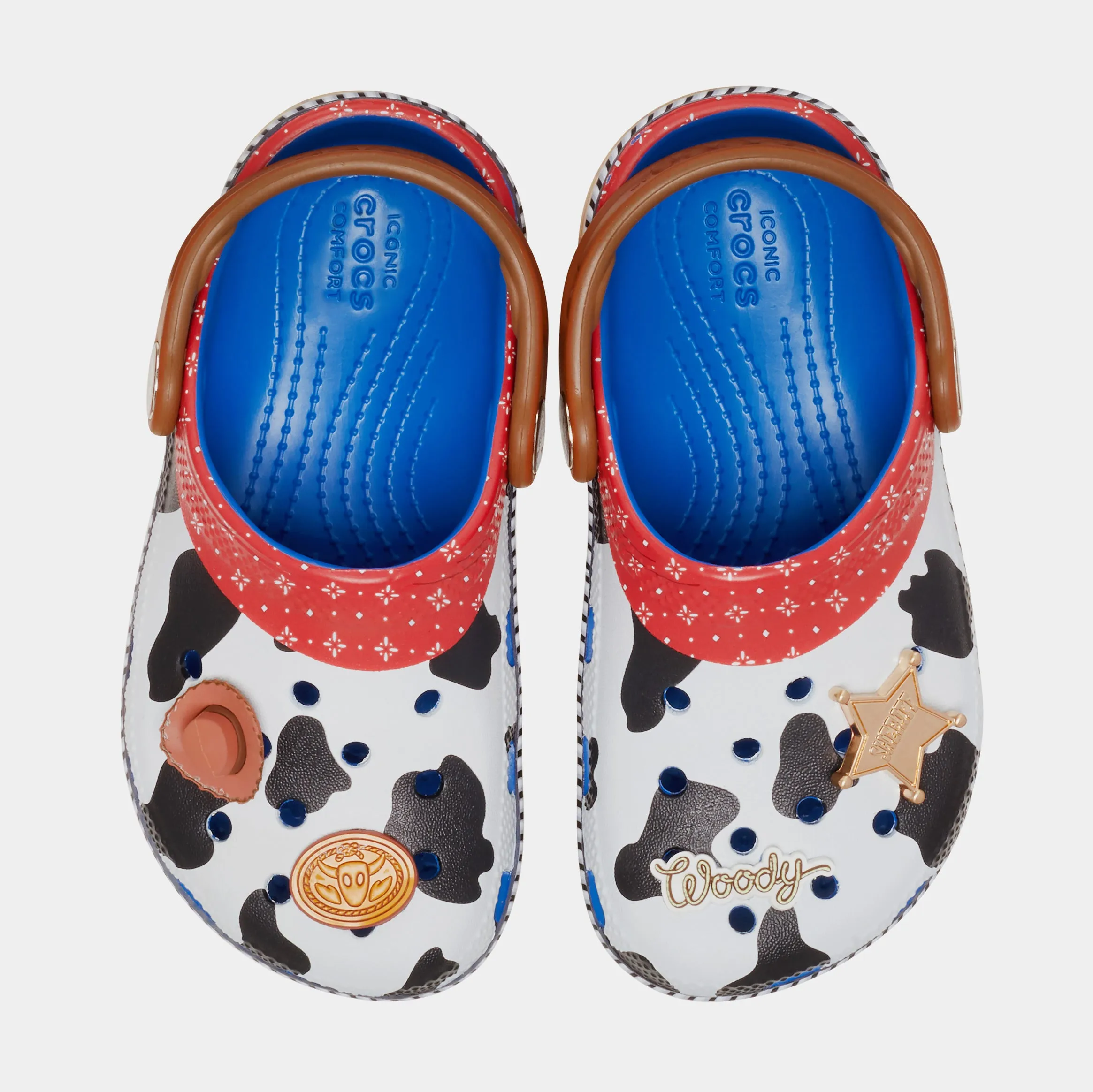 Sheriff Woody Classic Clog Infant Toddler Sandals (White/Brown) Free Shipping