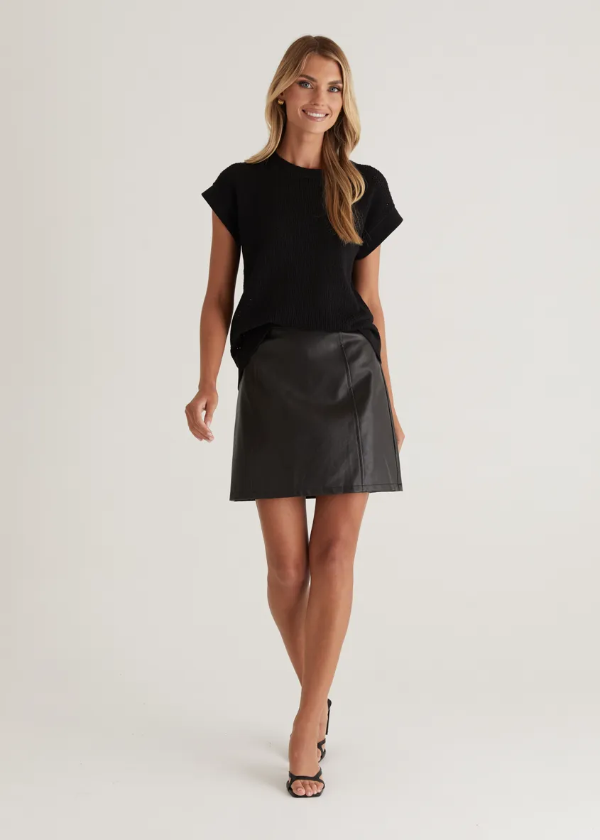 Shivon Knit Top - Black