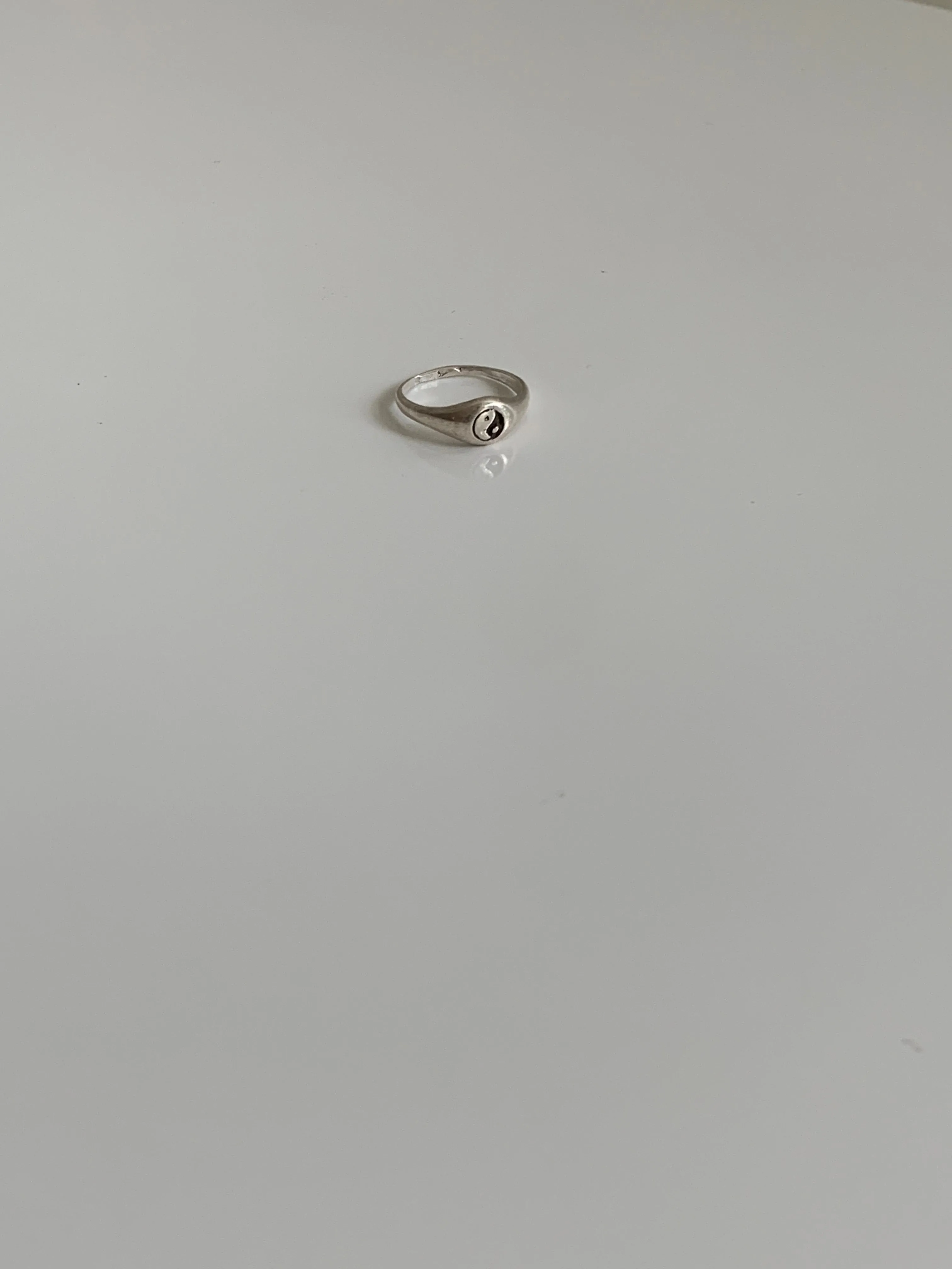 silver yin yang ring