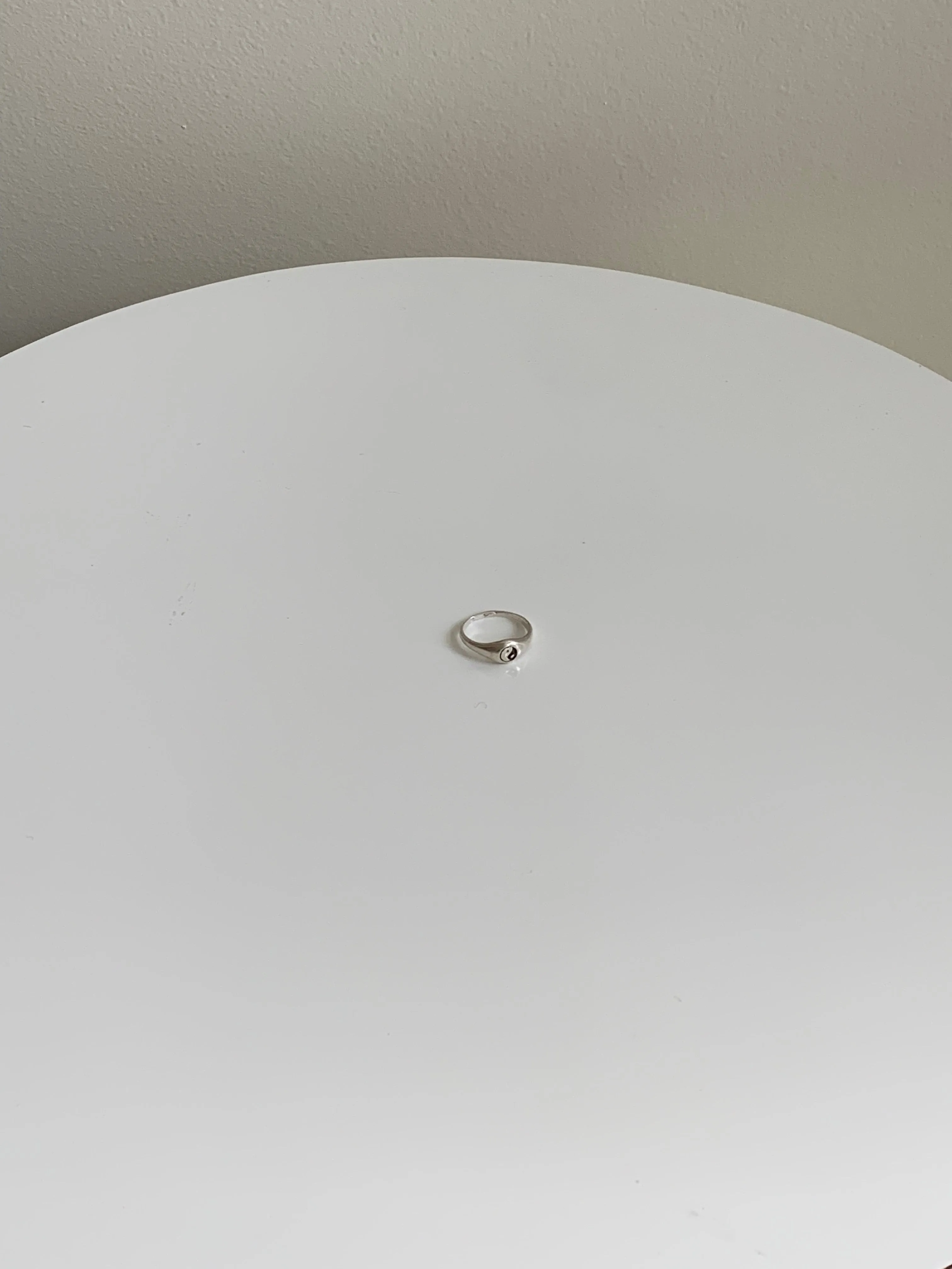 silver yin yang ring