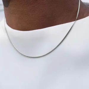 Snake Chain Necklace - Silver