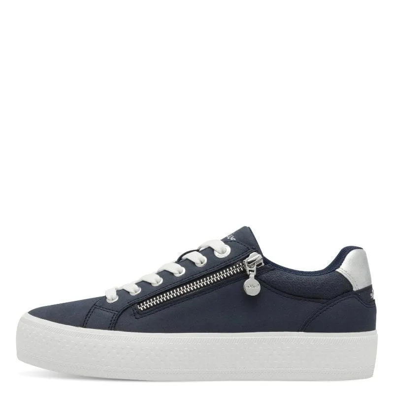S.Oliver Womens Navy Lace-up Shoe 5-23600-42