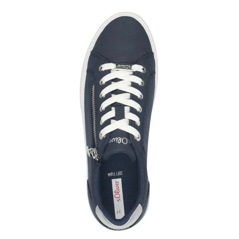 S.Oliver Womens Navy Lace-up Shoe 5-23600-42
