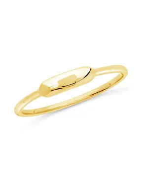 Sterling Silver Minimal Bar Signet Ring