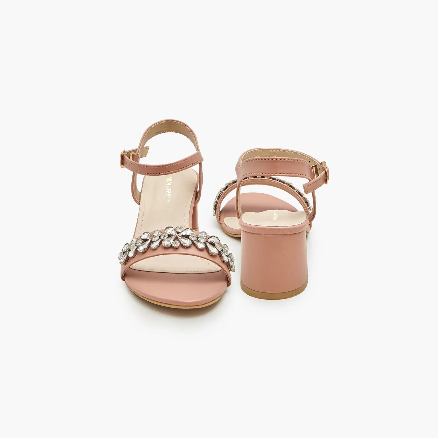 Stone Embellished Women's Heels