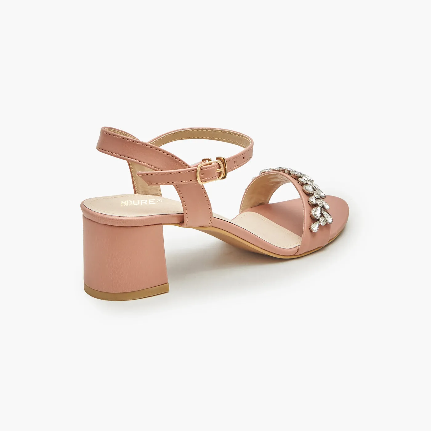 Stone Embellished Women's Heels