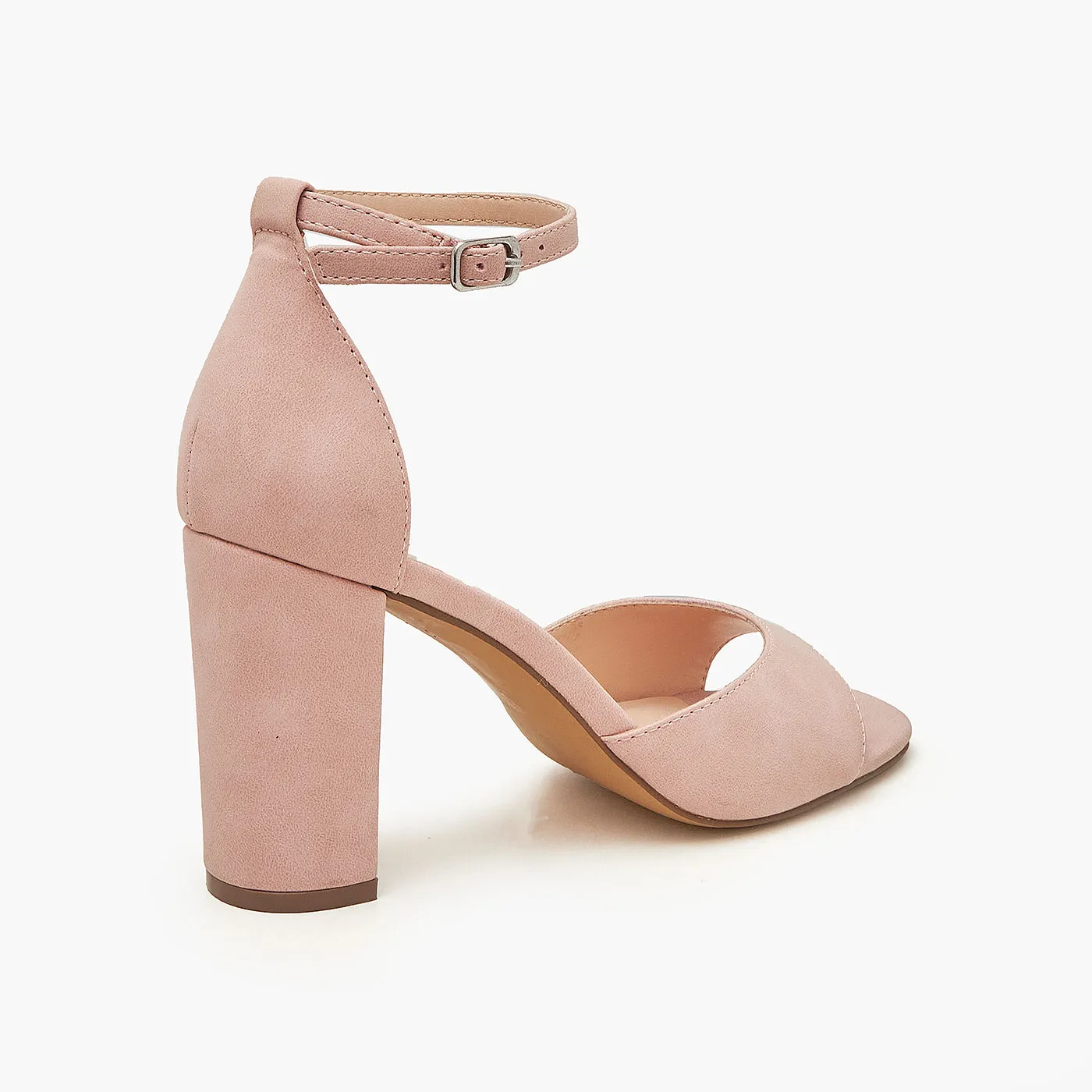 Suede High Heel Sandals