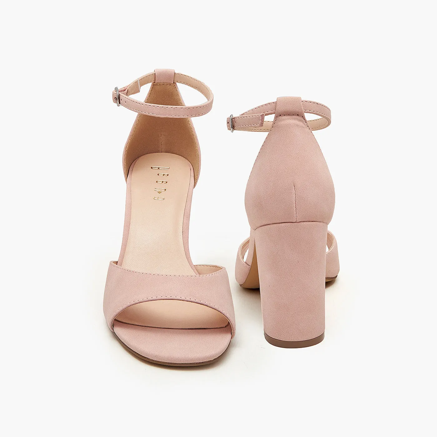 Suede High Heel Sandals