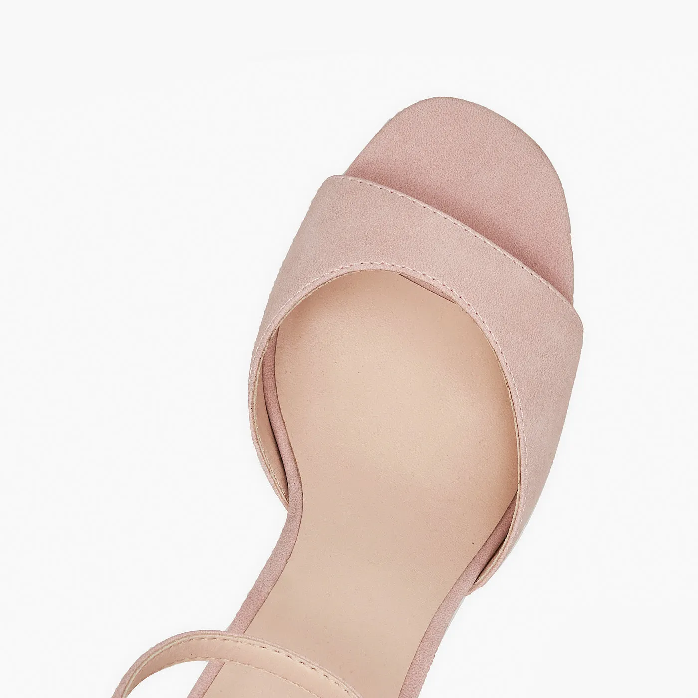 Suede High Heel Sandals