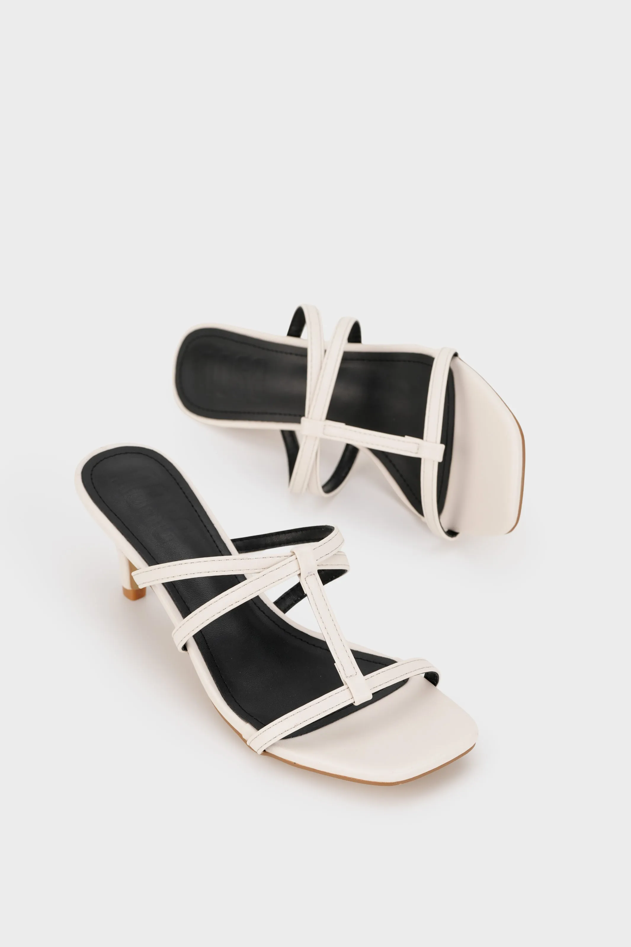 T BAR STRAP MID HEEL SLIDE