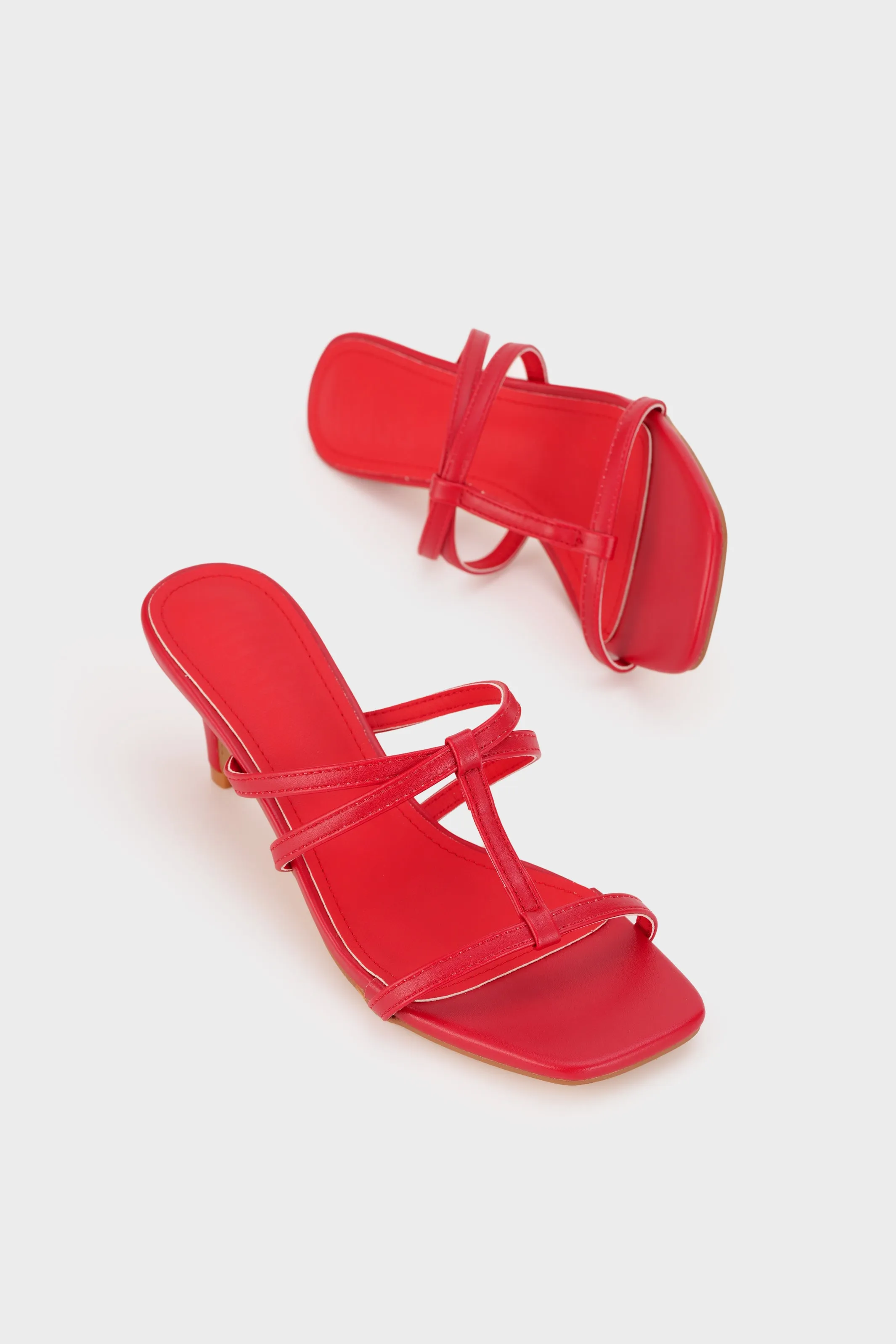 T BAR STRAP MID HEEL SLIDE