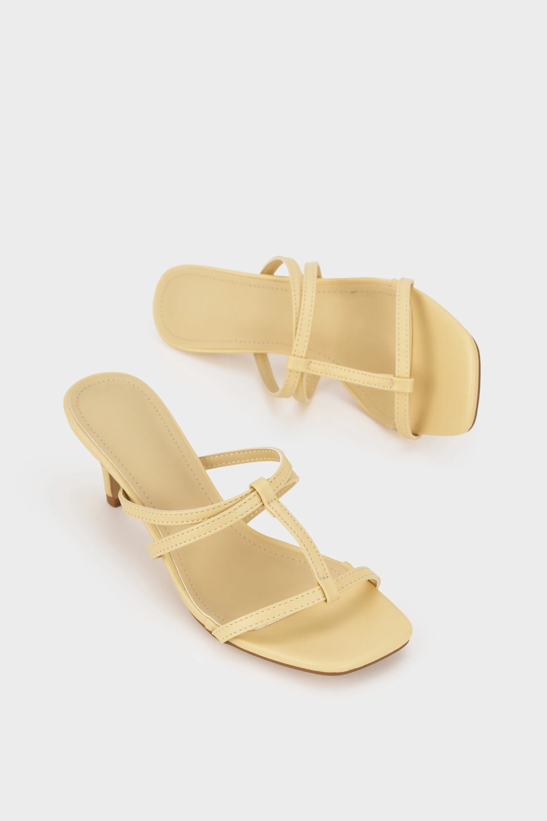 T BAR STRAP MID HEEL SLIDE