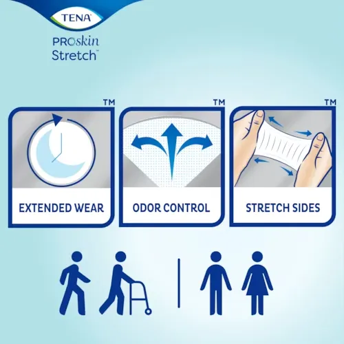 TENA® ProSkin™ Stretch Super Briefs | Fully Breathable - 67902/67903/61391