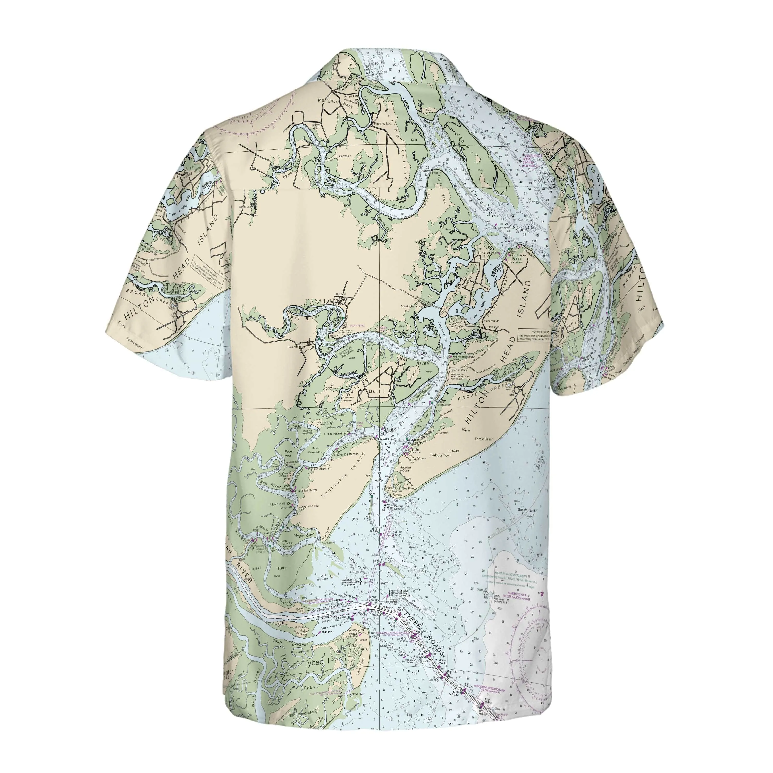 The Hilton Head Navigator Coconut Button Camp Shirt
