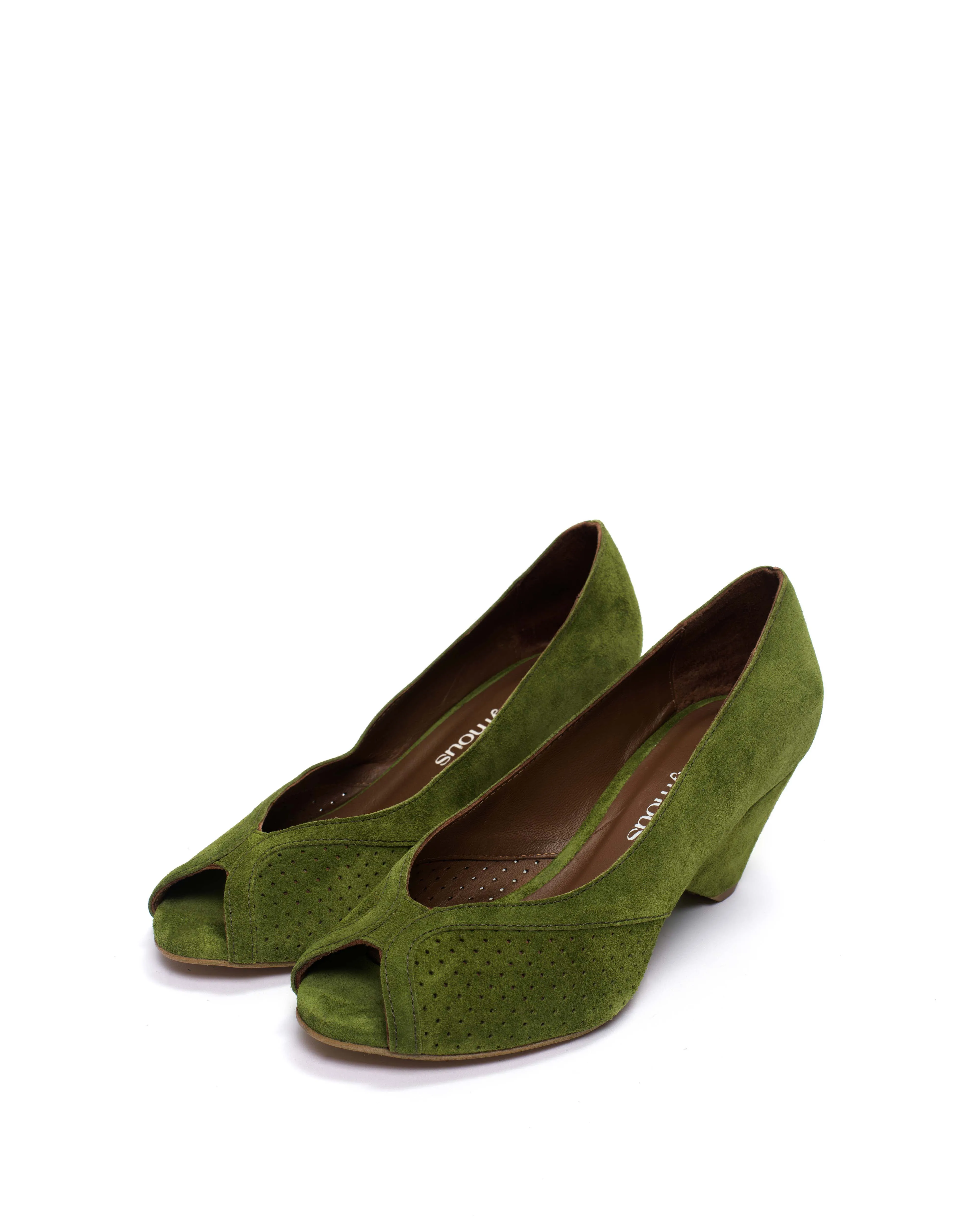 Tiffany Triangle Calf Suede Grass Green