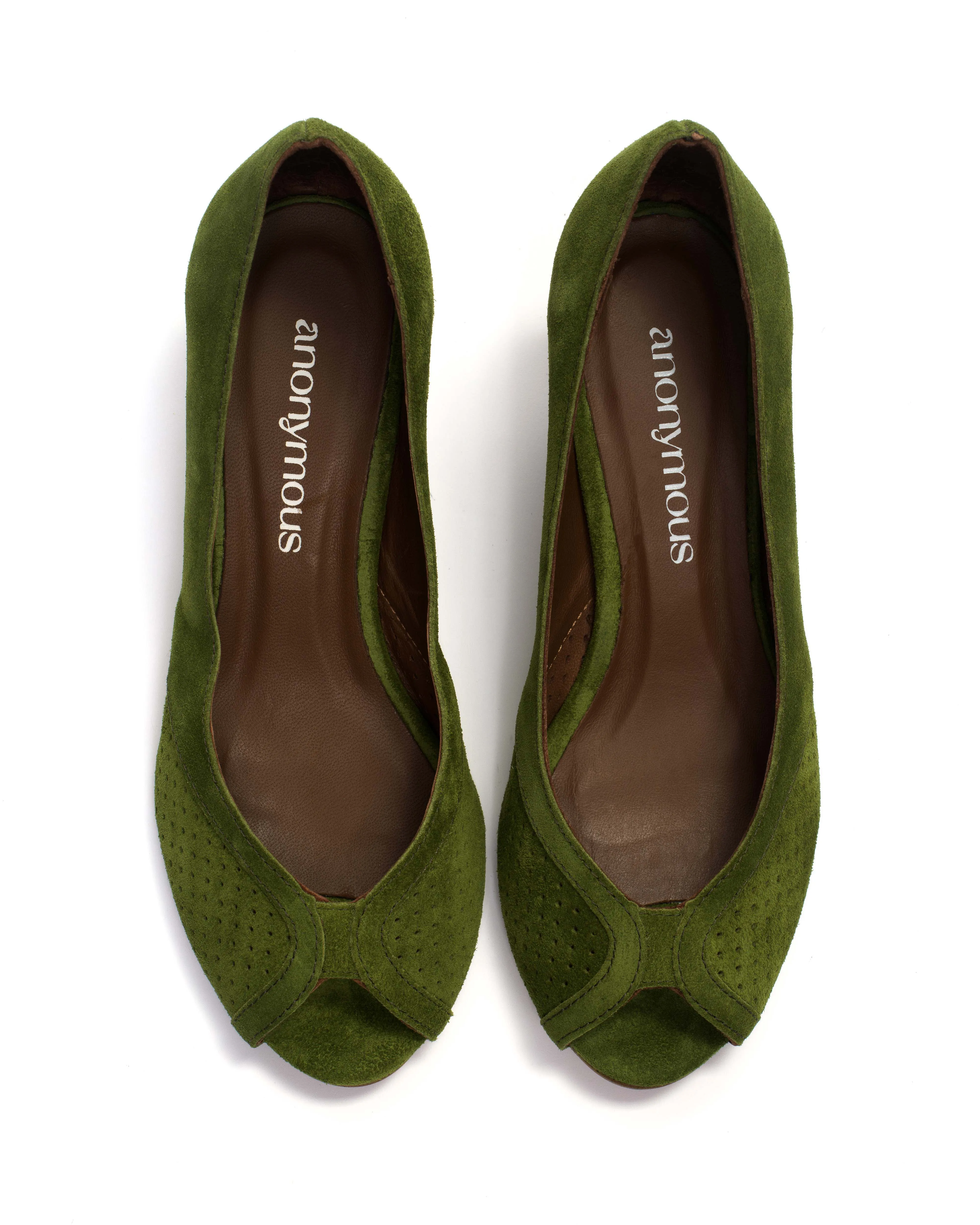 Tiffany Triangle Calf Suede Grass Green