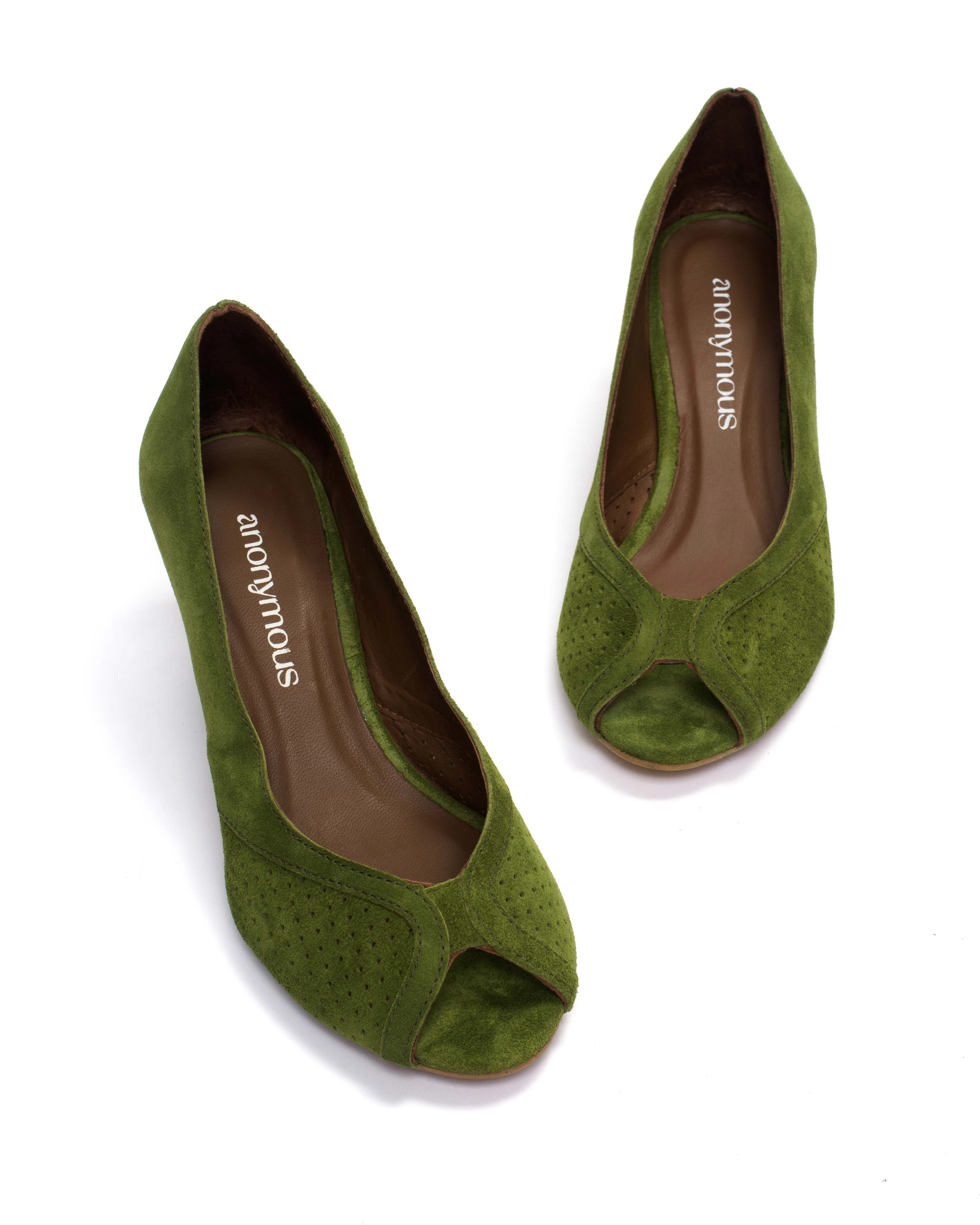 Tiffany Triangle Calf Suede Grass Green