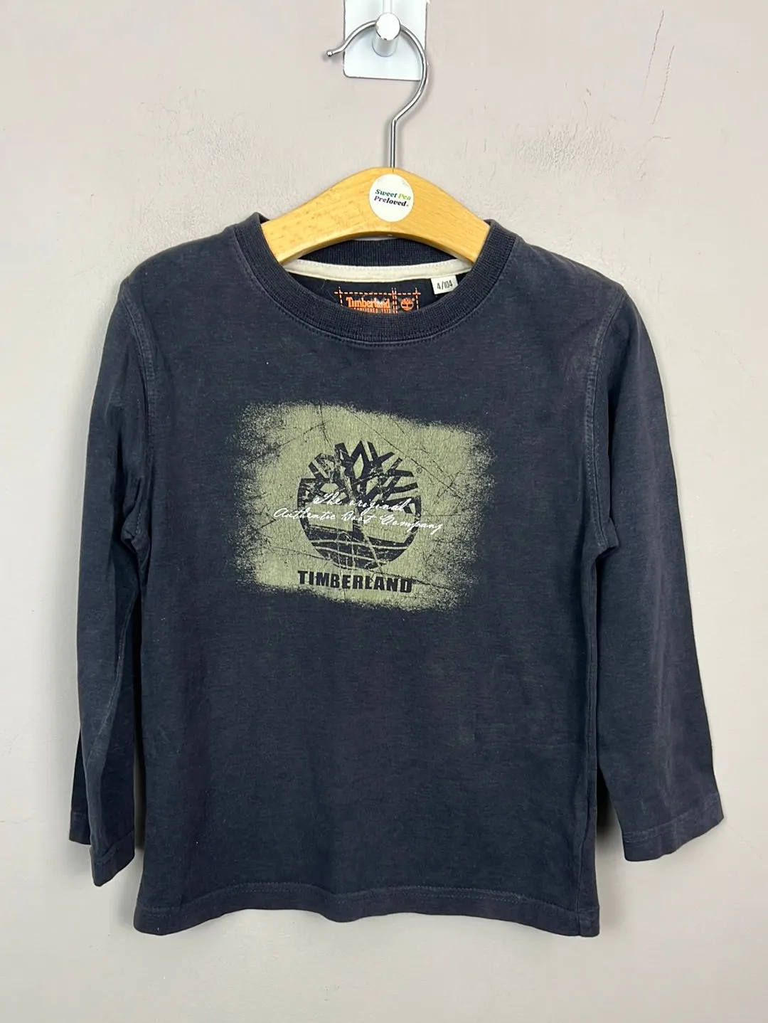 Timberland Grey Long Sleeve T-shirt 4y