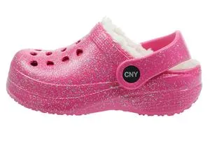 Toddler Girls Allover Glitter Injected EVA Clog with Faux Berber Lining