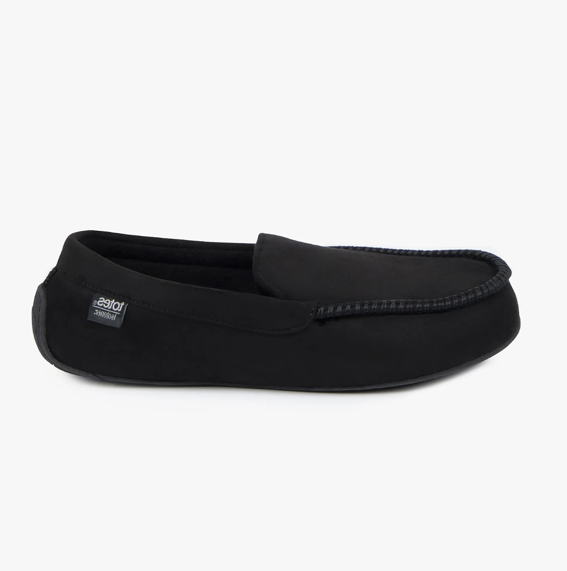 Totes Isotoner PILLOWSTEP DRIVINGS Mens Moccasin Slippers Black