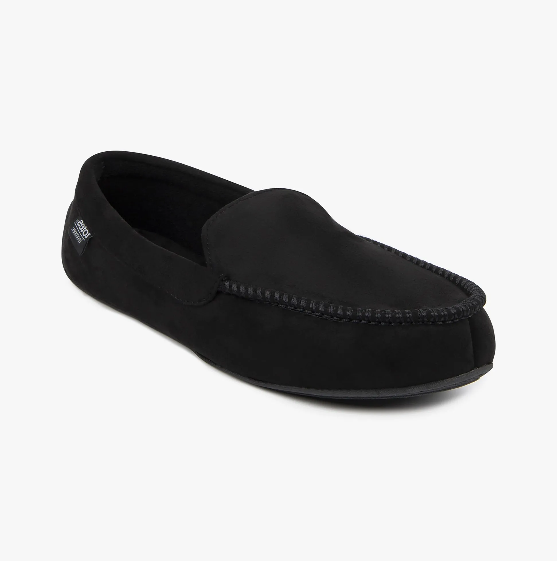 Totes Isotoner PILLOWSTEP DRIVINGS Mens Moccasin Slippers Black