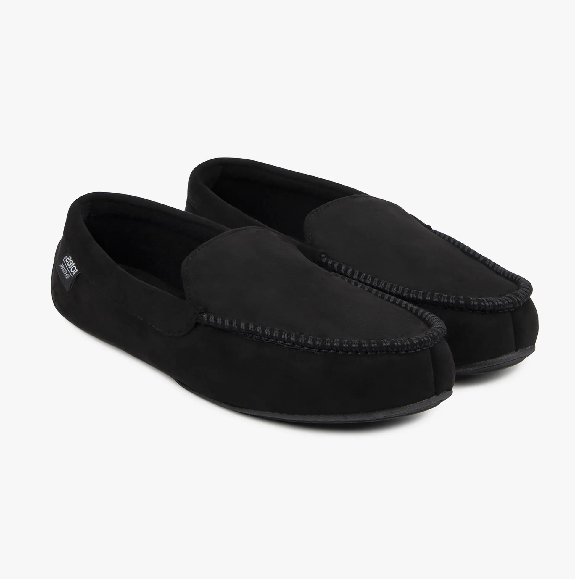 Totes Isotoner PILLOWSTEP DRIVINGS Mens Moccasin Slippers Black