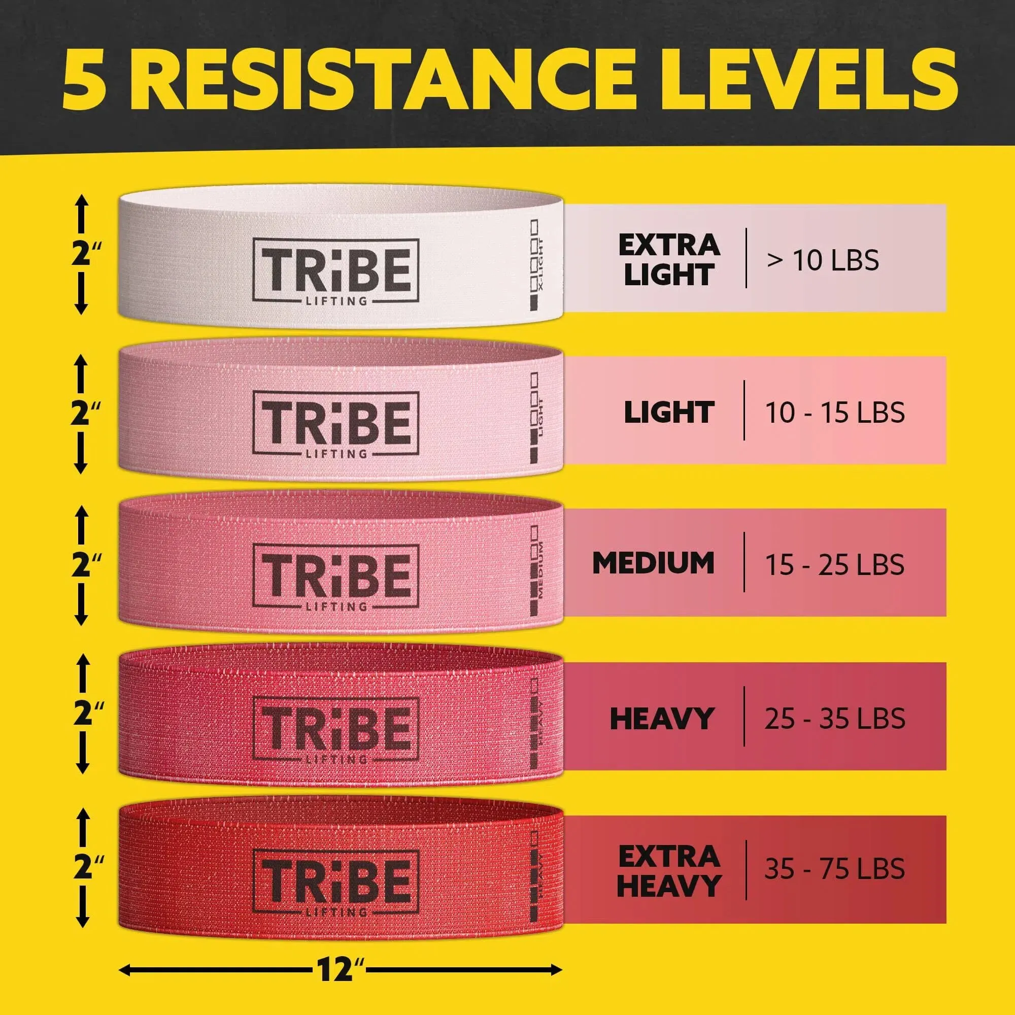 Tribe Fabric Resistance Bands for Botty Workout