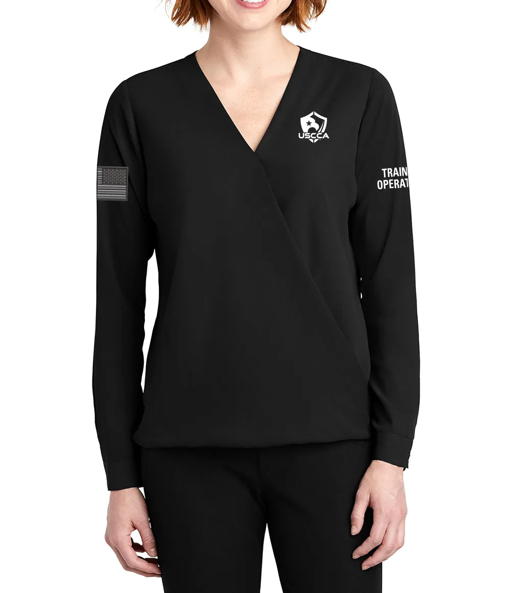 USCCA Ladies Port Authority ® Wrap Blouse