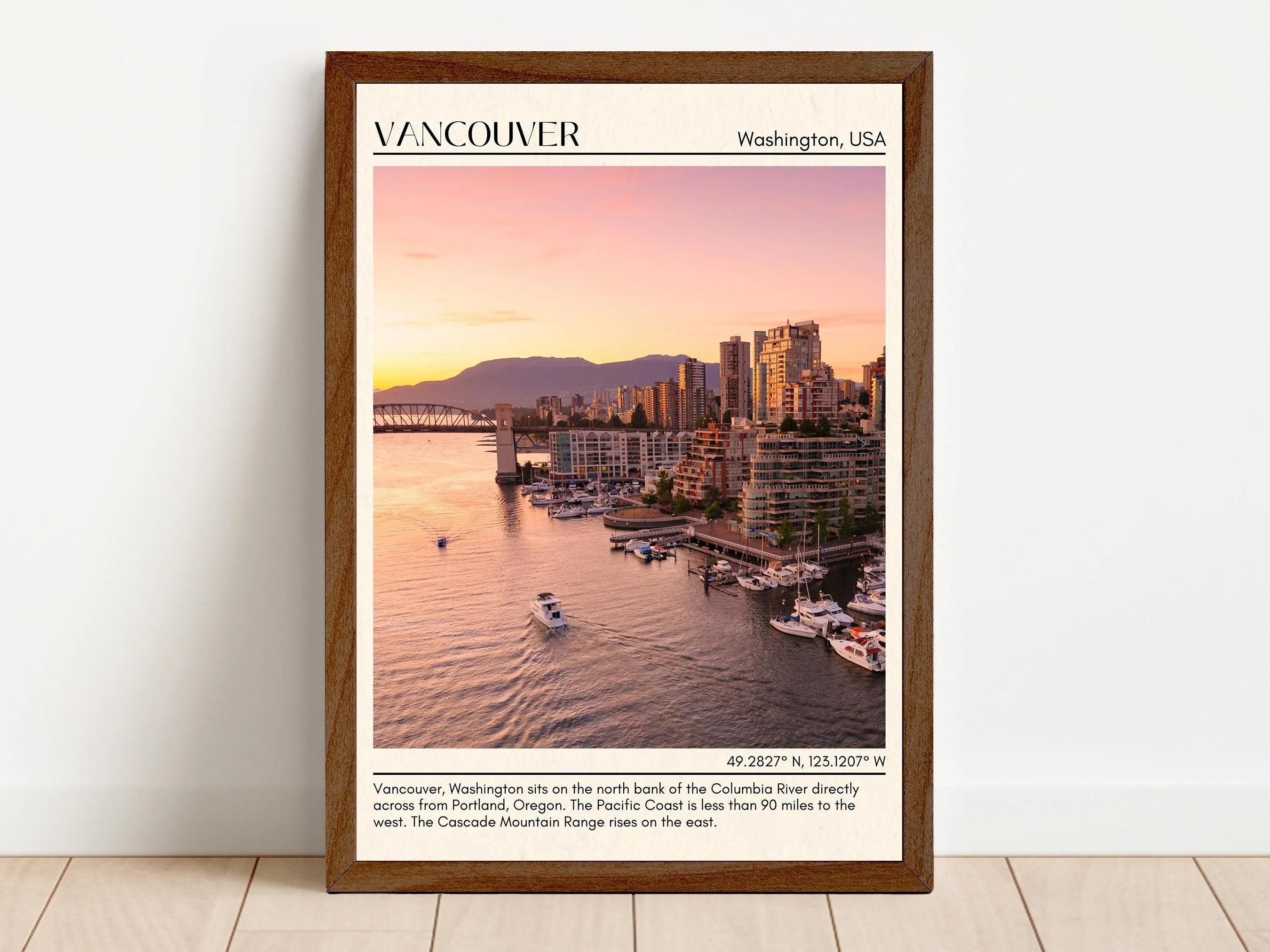 Vancouver Minimal Wall Art, Washington, USA