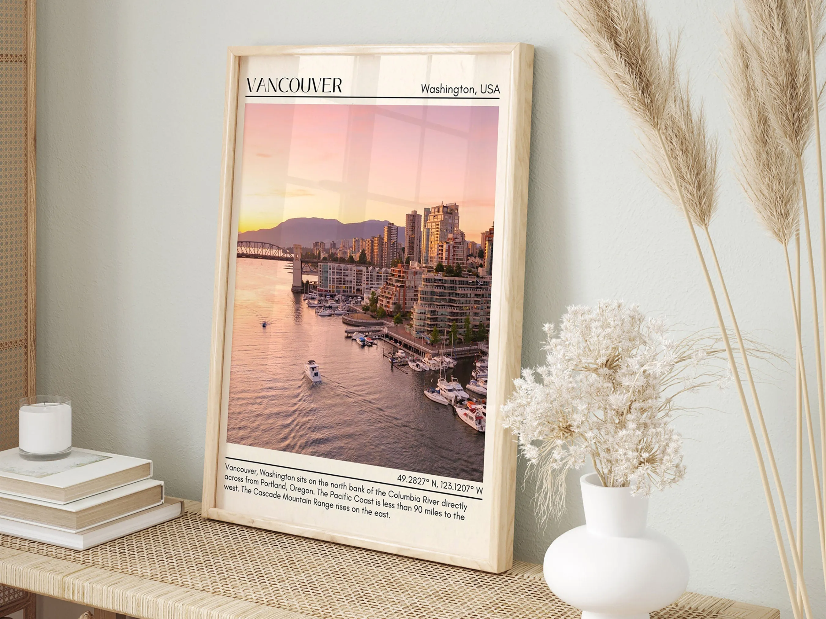 Vancouver Minimal Wall Art, Washington, USA
