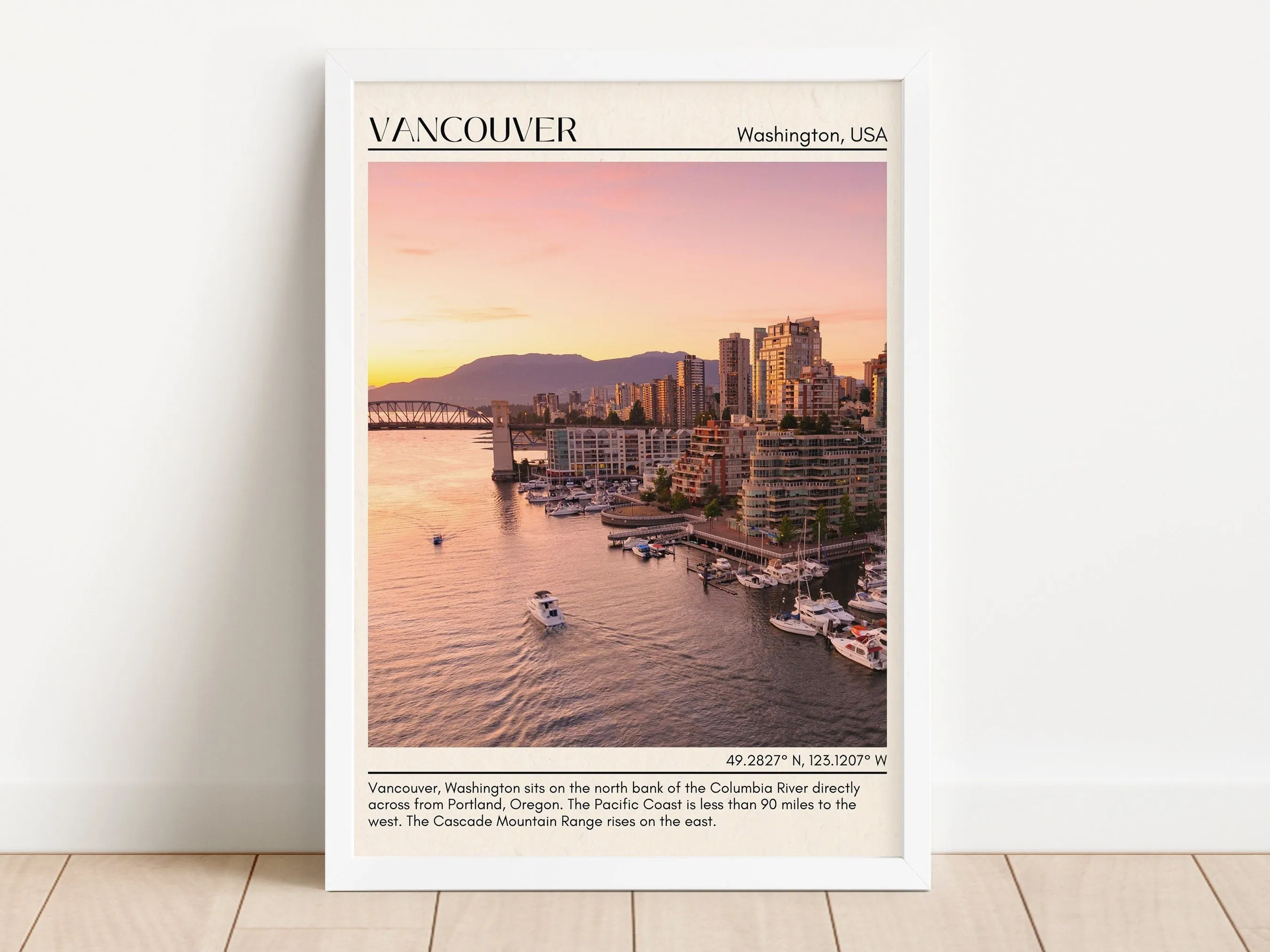 Vancouver Minimal Wall Art, Washington, USA