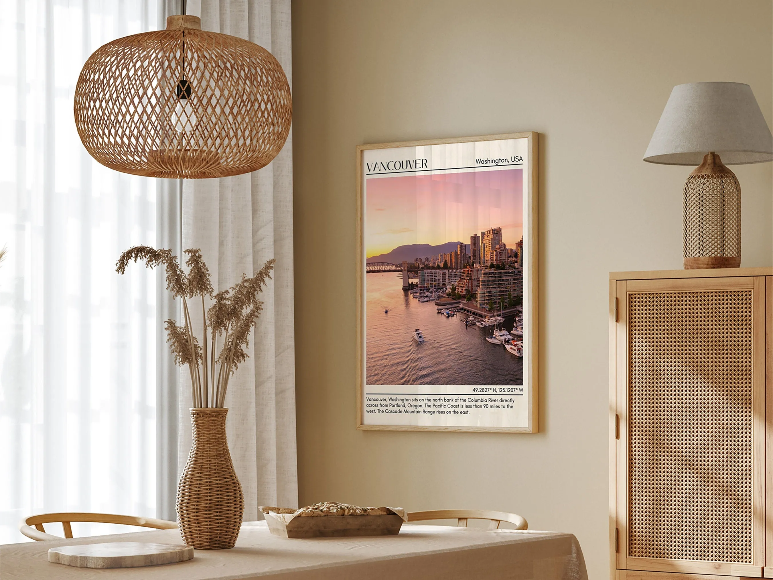 Vancouver Minimal Wall Art, Washington, USA