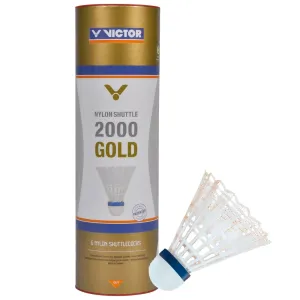 VICTOR 2000 Nylon White Badminton Shuttlecocks