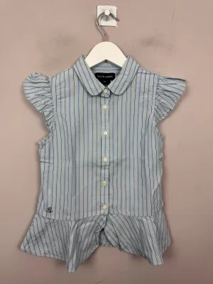 Vintage Ralph Lauren Blue Stripe Blouse 6y