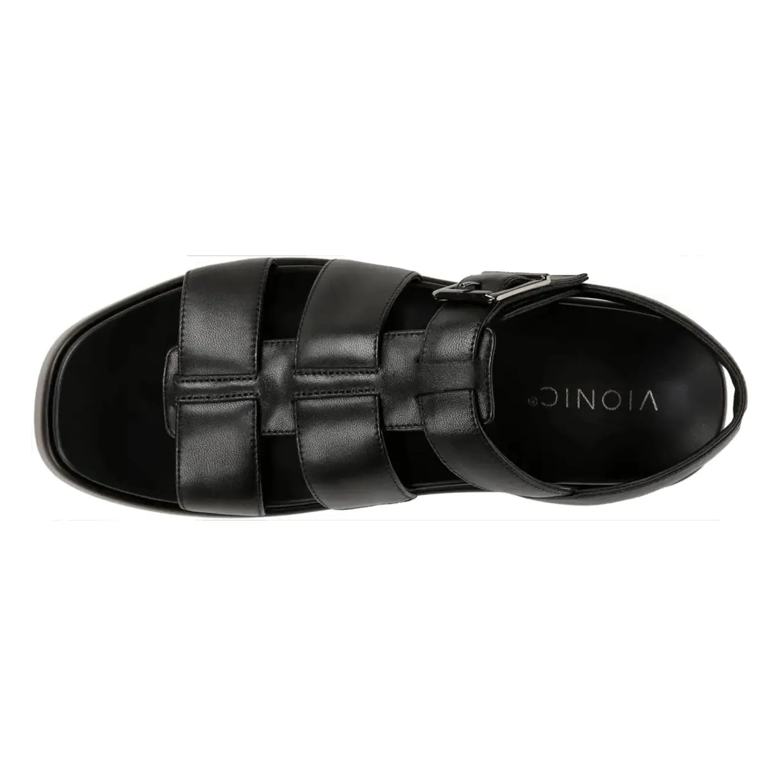 Vionic Delano Leather Women's Wedge Sole Sandals