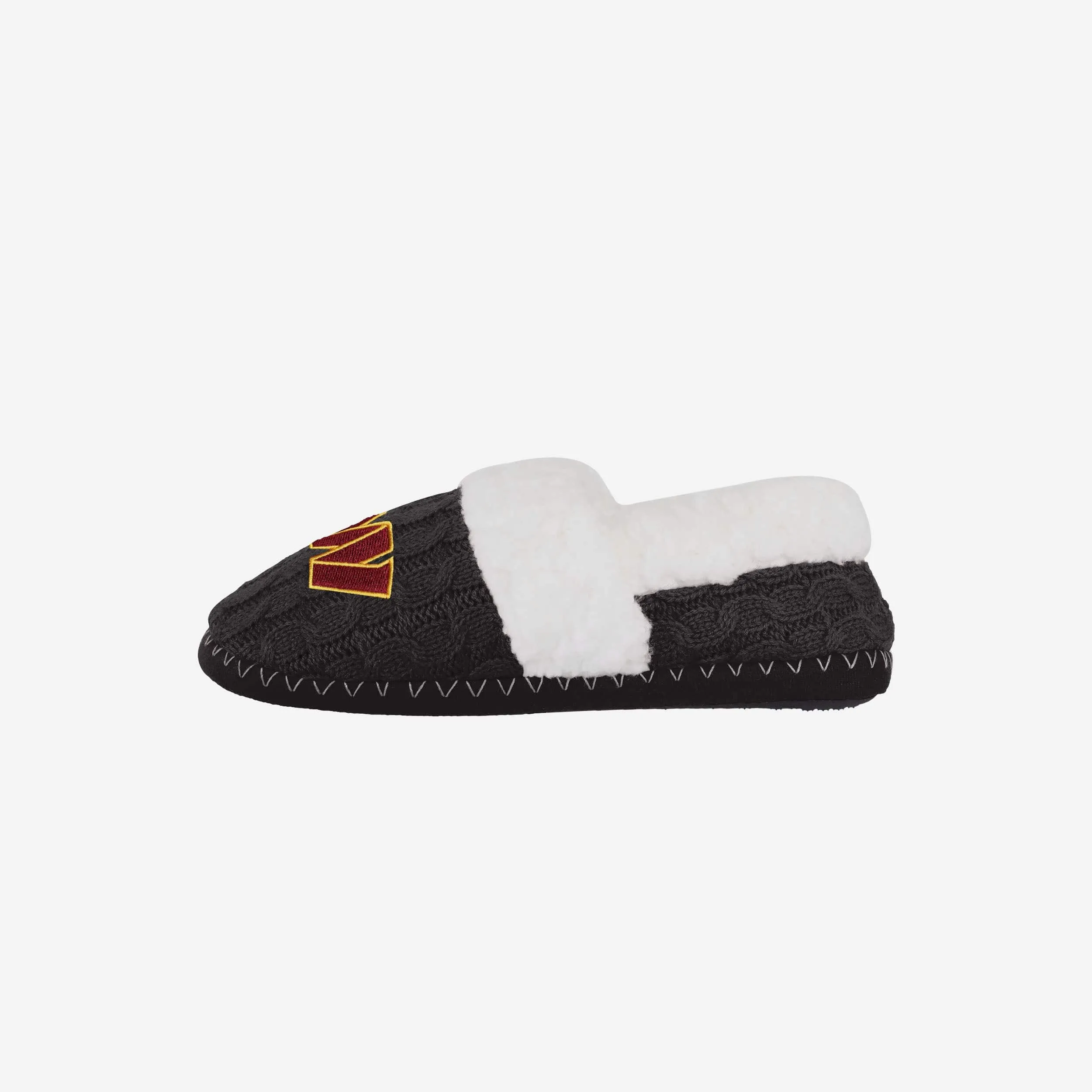 Washington Commanders Womens Fur Team Color Moccasin Slipper