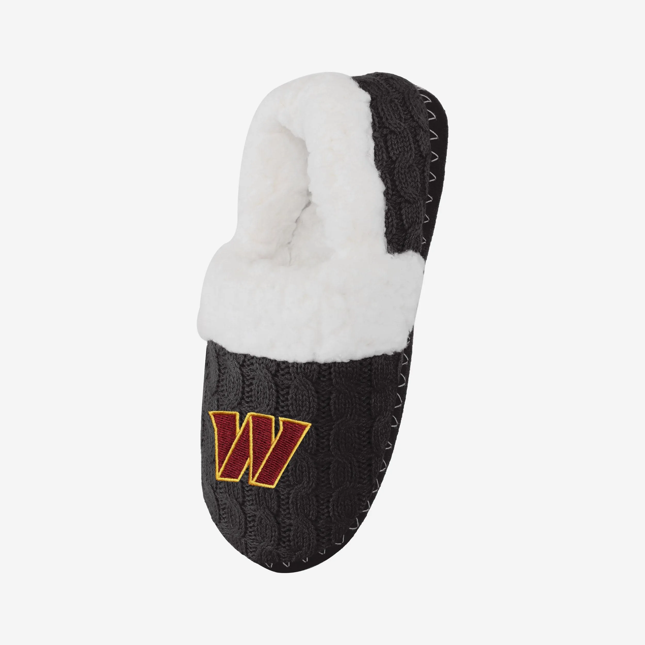 Washington Commanders Womens Fur Team Color Moccasin Slipper