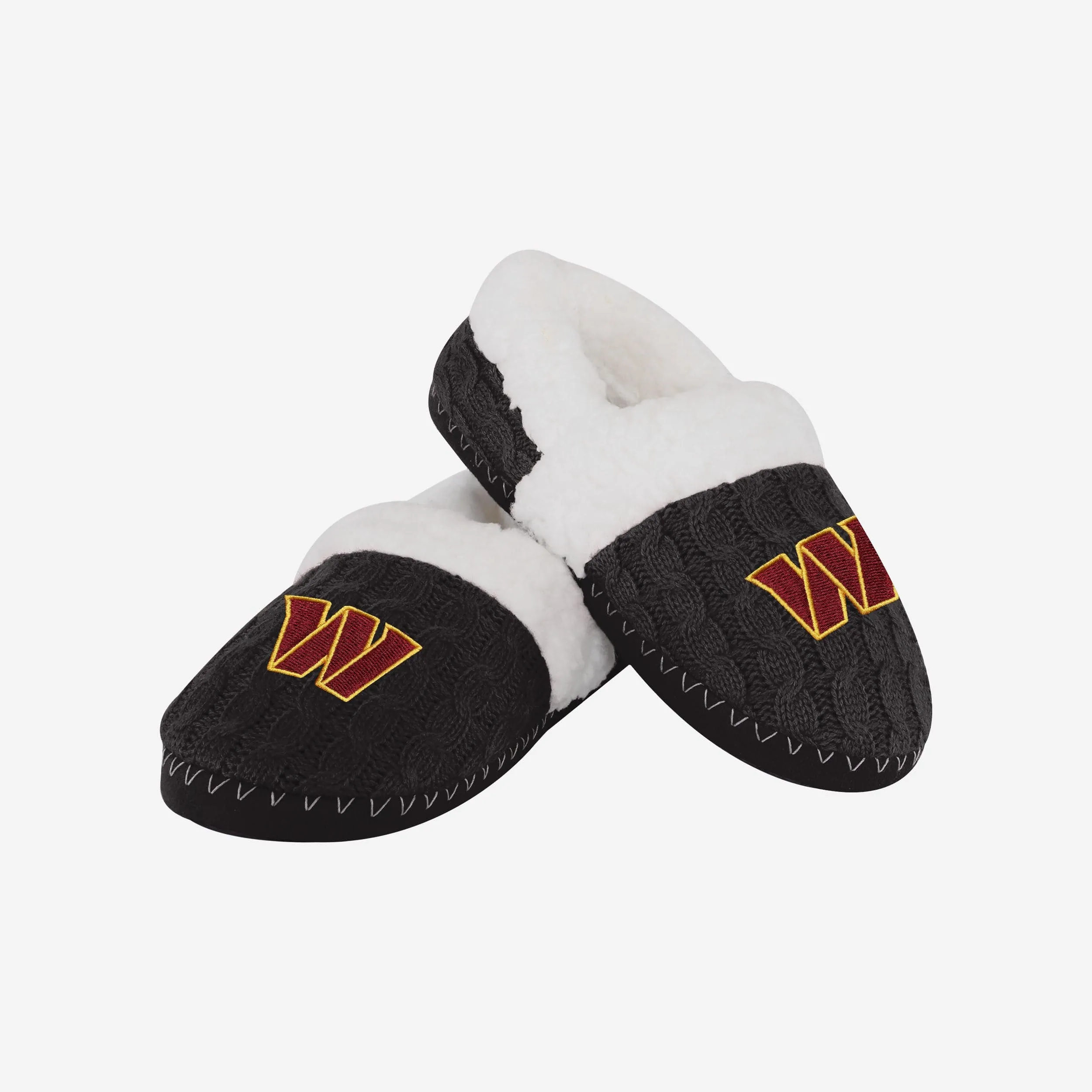 Washington Commanders Womens Fur Team Color Moccasin Slipper