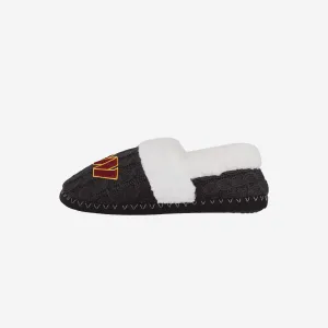 Washington Commanders Womens Fur Team Color Moccasin Slipper